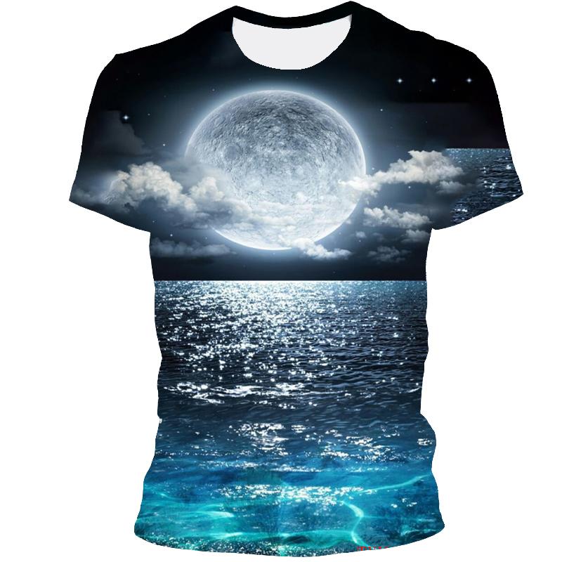 Trička s grafikou Vast Starry Sky Universe Pro muže Letní móda Tričko se vzorem 3D Vesmír Planeta Osobnost Trička v cool stylu