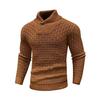 Pánský zimní svetr Ochrana krku Vysoký límec Dlouhé rukávy Pletený Silný elastický Slim Fit Jednobarevný Svetr pro každodenní nošení Školní sporty