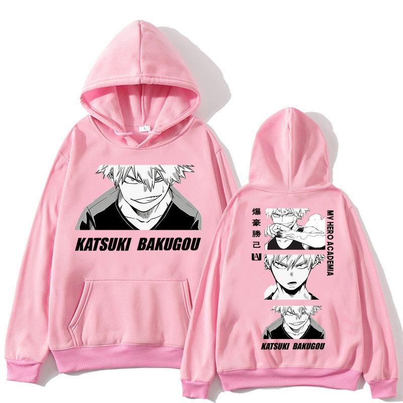 Japan Anime My Hero Academia Bakugo Katsuki Hoodie Men Women Fashion Harajuku Manga Sweatshirt Oversized Tracksuit