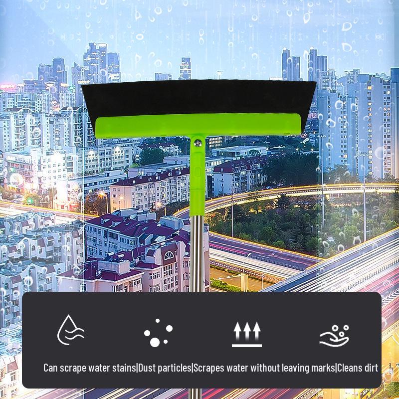 Dust-Free Scraper Broom: Hair & Floor Cleaner for Bathroom with Glass Wiper