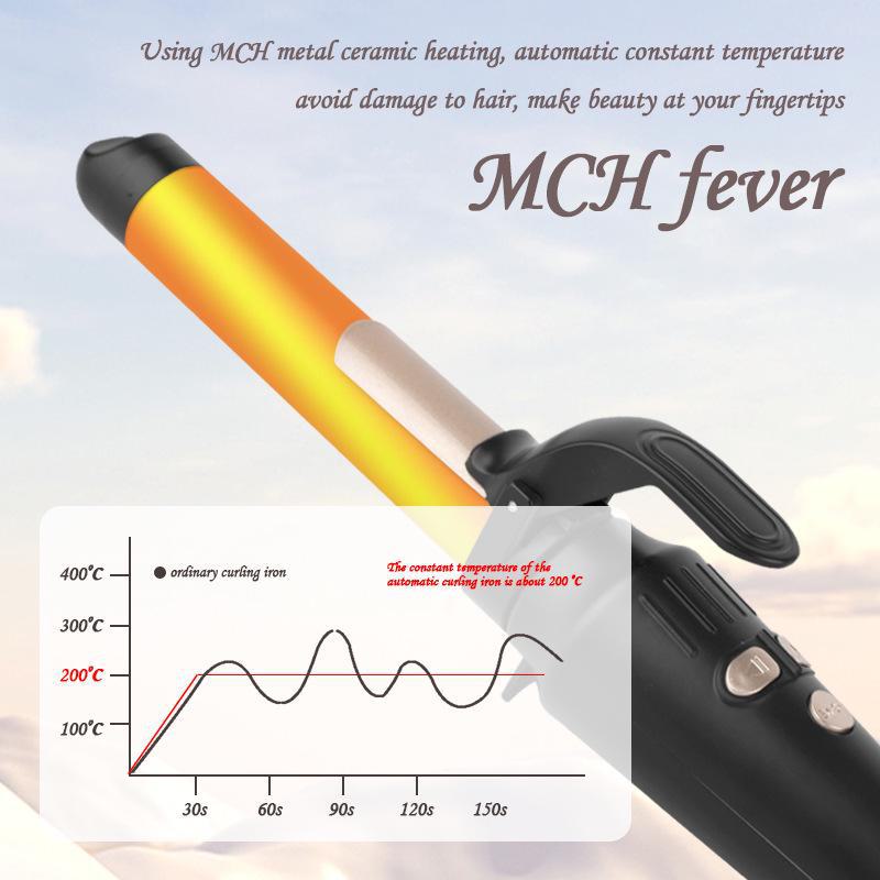 Cross-Border Automatic Curling Iron with LCD & Adjustable Temperature - Essential Hair Styling Tool