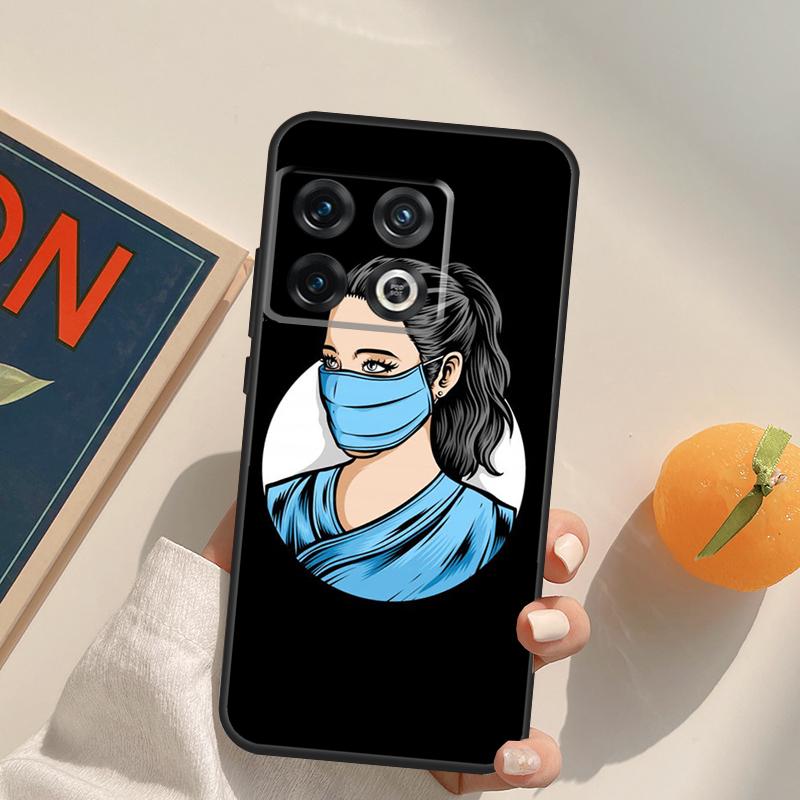 Cartoon Medicine Doctor Nurse Case For OnePlus 12R 13R 13T 10R 15 13 12 11 10T 8T Nord CE 4 3 2 Lite N20 N30 Nord 5 Cover