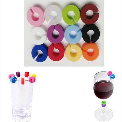 12PCS/set Silicone Wine Stick Pendant Cutely Wine Glass Marker Glass Cup Labels Drinks Tag Signs Party Bar Tool Accessories