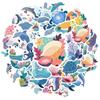 35pcs Cartoon Sea Animals Stickers Playful Marine Life Stickers DIY Stickers For Laptop Motorcycle Luggage Phone Guitar
