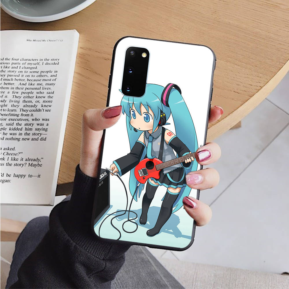 AD73 Hatsune Miku Vocaloid Black Case for Samsung Note 20 Lite S24 Ultra S23 S22 A05 A06 A11 A71 A15 A16 A13 A24 A25 A33 A52 A53 M55 M35 Sofe Cover