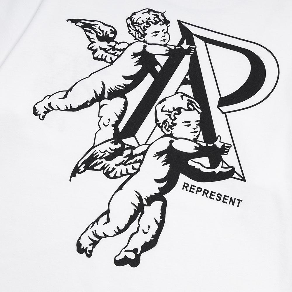 R3032 Summer Represent Angel Print Cotton T-Shirt Men Women Streetwear
