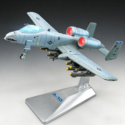 Legierung A-10 Warthog Strategischer Bomber Jäger Kampf Flugzeug Modell Metall Angriffsunterstützungsflugzeug Flugzeug Modell Sound Licht Kinder Spielzeug