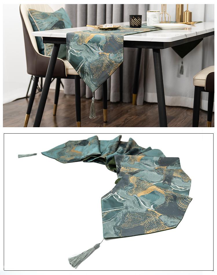 New Chinese-style Tablecloth Vintage Table Runner Tassel Decoration Luxury Home Table Cloth TV Cabinet Doilies Table Decoration