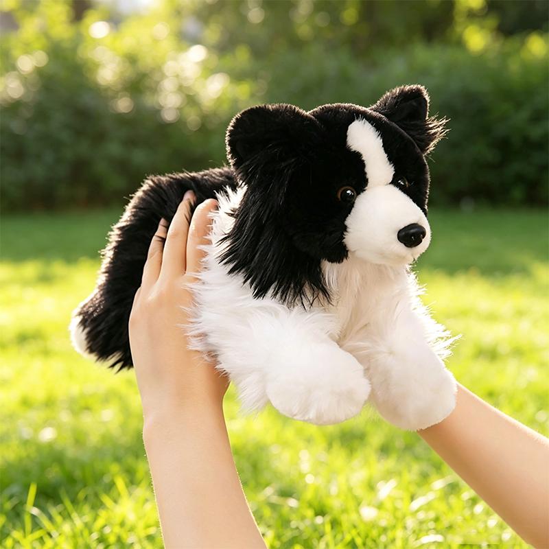 15/20/25CM Simulation Border Collie Plush Toys Cute Soft Pet Dog Puppy Animal Plushies Pillow Doll Kid Accompany Sleep Hug Gifts