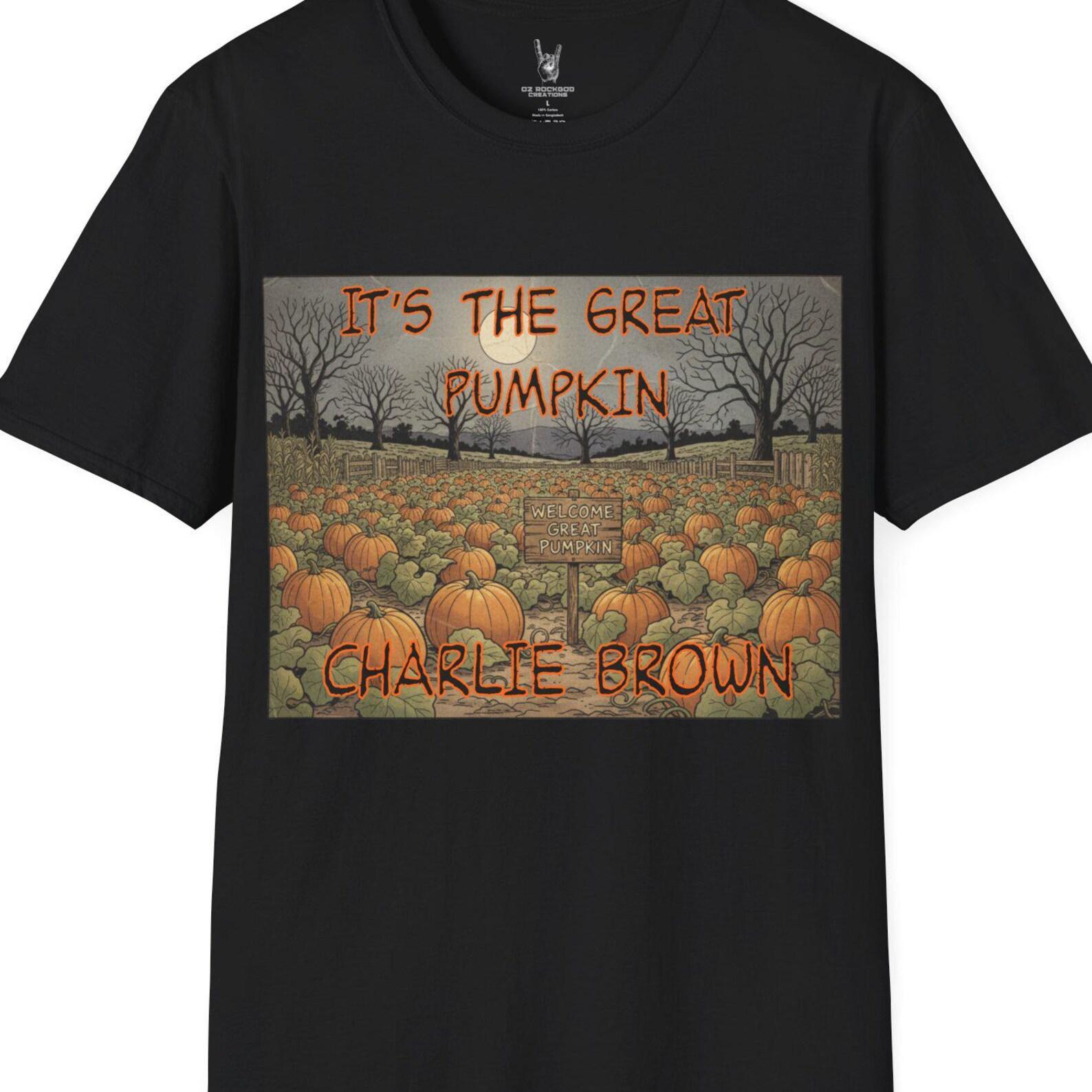 Peanuts Halloween T-Shirt, Great Pumpkin Charlie Brown Unisex Tee 4XL