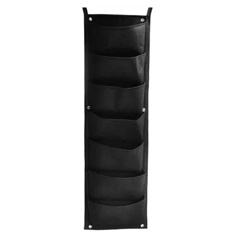 M-Modern-New 7 Pockets Vertical Grow Bag Felt Wall Mount Flower Vegetable Planting Container Outdoor Indoor Garden Planter