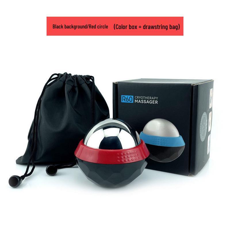 Stainless Steel Massage Roller: Handheld Cold & Hot Compress Ball for Muscle Relaxation and Fascia Relief.