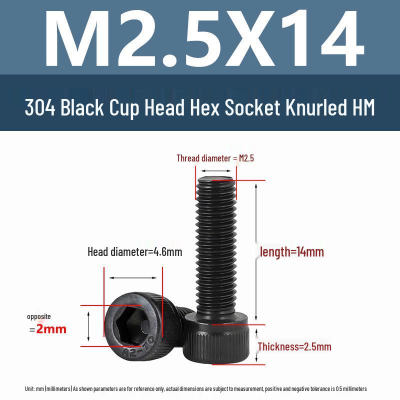 Yigu 304 Stainless Steel Hex Socket Cylindrical Head Screws: M2-M5 Bolts, M6-M12 Screws