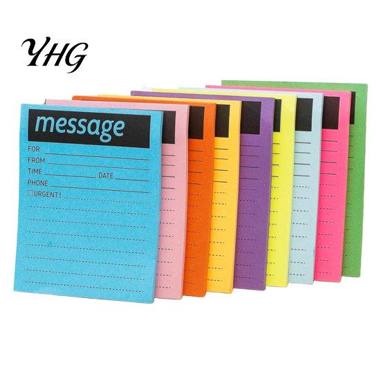 Fluorescent Sticky Notepads Horizontal Line Notepad, Strong Adhesive Removable Memo Portable Journal Labels Pad, Multi-color Lined Paper for