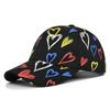 Graffiti Baseball Cap Heart-shaped Duckbill Cap Personalized Graffiti Baseball Cap Wide Brim Curved Brim Duckbill Cap