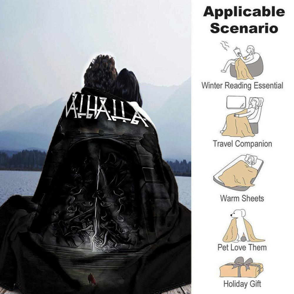 1pc Valhalla Throw Blanket Soft Flannel, Cozy All Season Polyester Perfect for Home, Office
