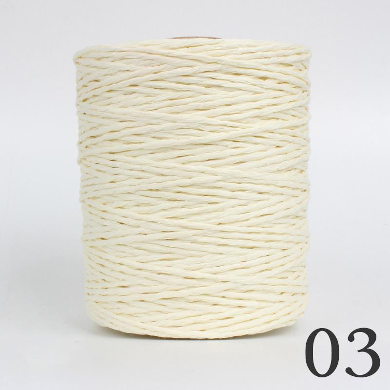 2 Roll Natural Raffia Straw Yarn Colorful Threads For Summer Hand Knit Crochet Hat HandBag Cushion Baskets Hand Craft Material