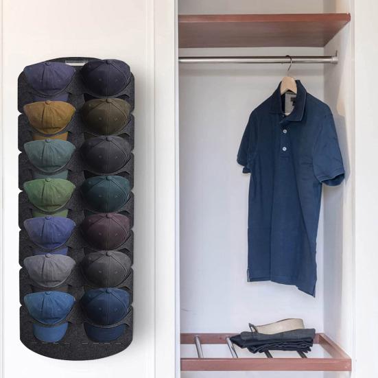 Baseball Hat Storage Bag Behind Door Wall Hat Holder Punch-free Large Capacity Anti-slip Baseball Cap Display Hanging Rack Neatly Arranged Cap