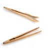 2pcs Wooden Tea Tweezer Bacon Tea Clip Tongs Bamboo Salad Food Toast Bend Clip Straight Clips Kitchen Accessories Teaware
