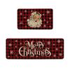 Cross-Border Christmas Holiday Two-Piece Kitchen Mat Set - Oil-Absorbing, Dirt-Resistant