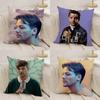 Louis Singer Tomlinsons Kissenbezug Seidiger Kurzer Plüsch Beidseitig Bedruckter Kissenbezug für Sofa Alle Jahreszeiten Heimdekoration Geschenk