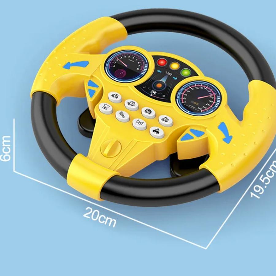 Simulace svítící hračky na volantu pro kojence Dětská hračka Děti v raném vzdělávání Kopiloti Kočárek Volant Vokální hračky