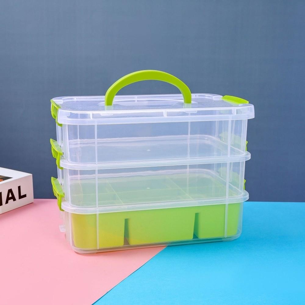 Mehrschichtige multifunktionale Aufbewahrungsbox 3-Schicht-Aufbewahrungsbehälter Box Schmuckaufbewahrung