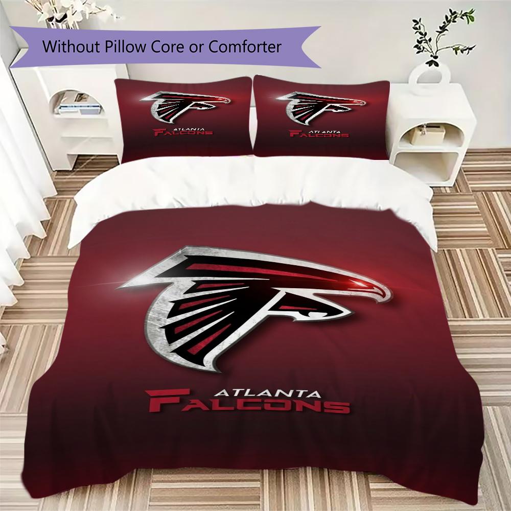Atlanta Falcons Muster Bettwäsche Steppset Steppdecke Kissenbezug Heimdekoration Geburtstagsgeschenk (1*Bettbezug + 2*Kissenbezug ohne Füllung)