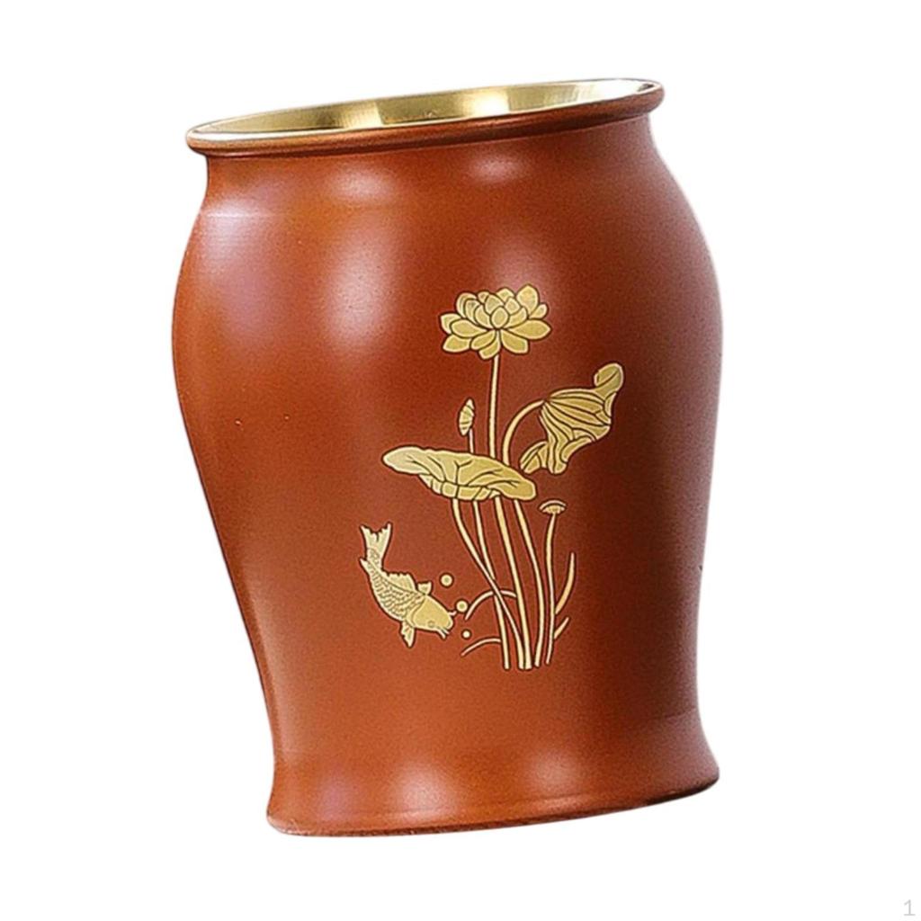 Metal Pen Holder Brush Home Elegant Desk Crafts Traditional Ideal Gift Office Multi Purpose