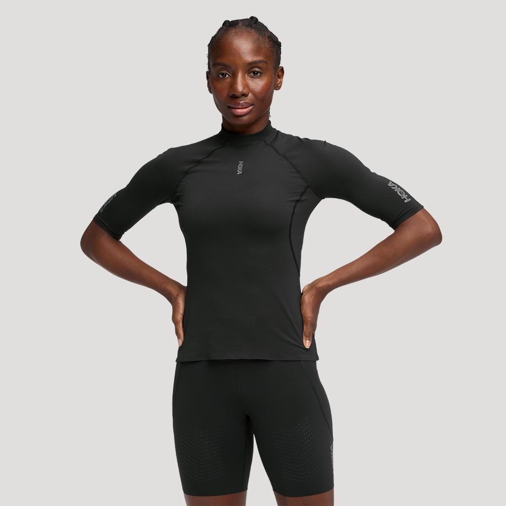 [hoka] Hoka Women s Sky Breeze Short Sleeve 1170231-BLK XS
