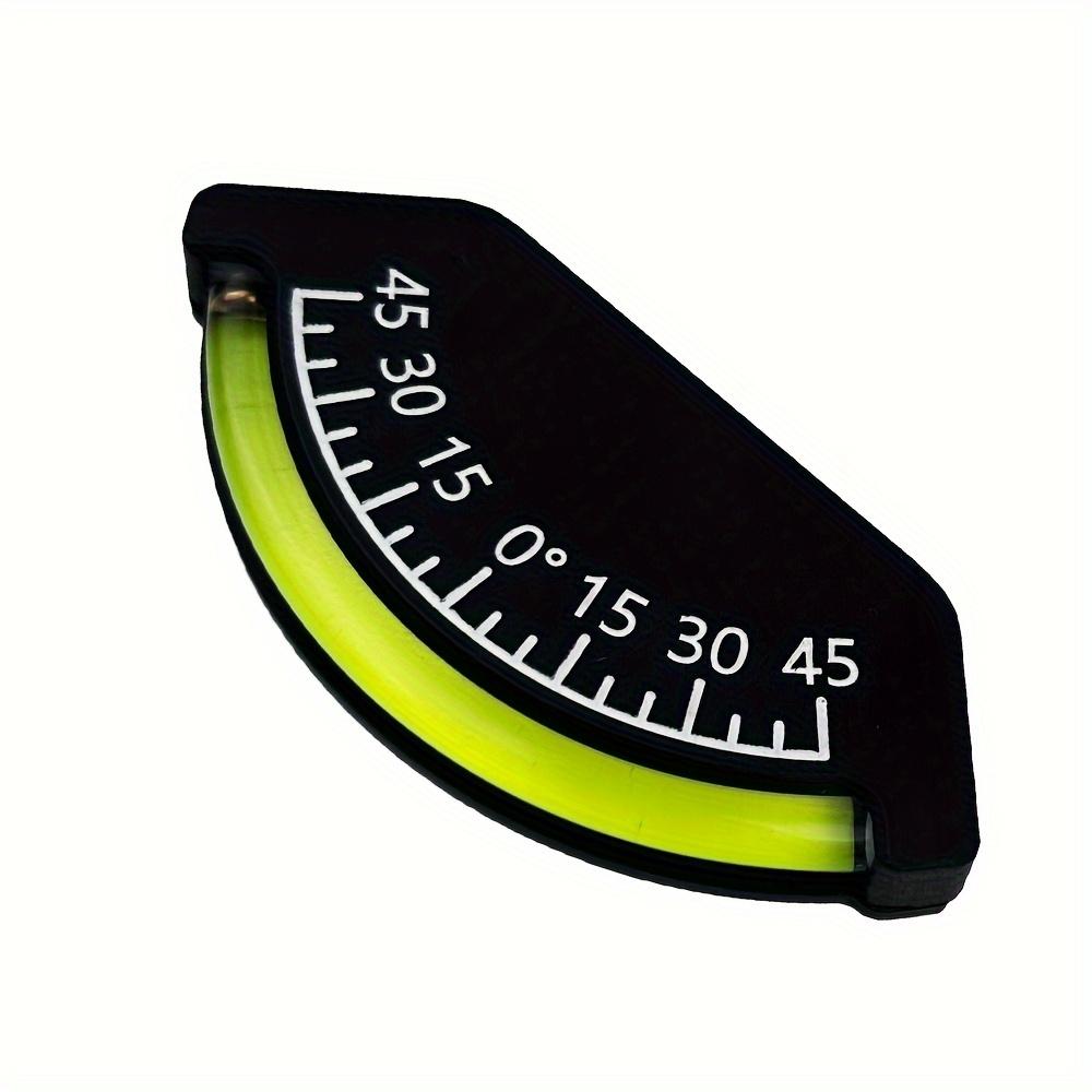 

Угломер 45°-0°-45° - Черный акриловый пузырьковый уровень с гладким латунным шариком и легко читаемым зеленым дисплеем, Карманный прецизионный индикатор наклона 1pc