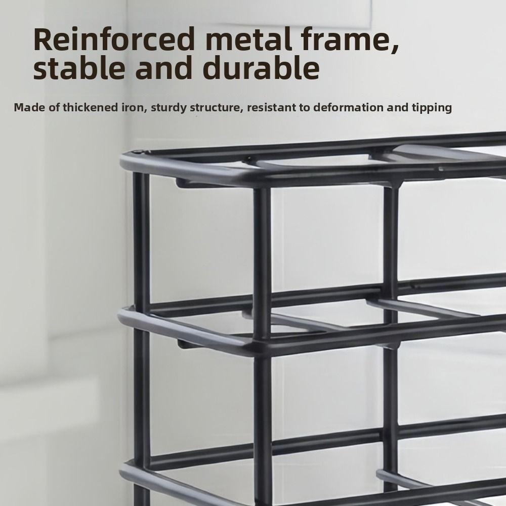 Stable Metal Toothbrush Holder Rustproof Countertop Storage Rack  Hotel Use