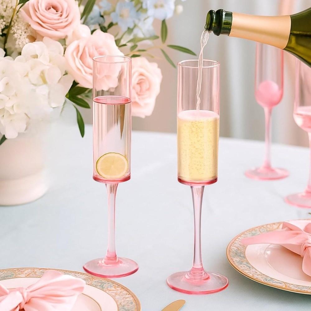 Striped Wine Cup Transparent Champagne Cup Drinkware Drink Cup Drink