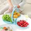 Nordic Folding Rotating Fruit Plate Three-Layer Fruit Plate Creative Living Room Portable Coffee Table Household Snacks Peanut Tray