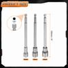 3-15pcs Nut Driver Drill Bit Set 5.5-19mm Metric Impact Socket 1/4" Hex Shank 6" (150mm) Extra Long Magnetic 6-Point Sockets