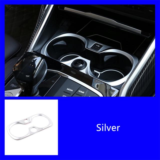 Car Console Armrest Water Cup Holder Decoration Frame Cover Trim For BMW 3 Series G20 G28  Interior ABS