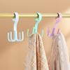 Plastic Rotatable Hanger Hooks Space Saving Spinner Hanger Coat Hooks Four Claw Hooks  Closet