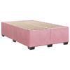 Box Spring Bed with Mattress and LED Pink 120 x 200 cm Velvet