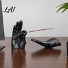 Study Room Desktop Ornaments Creative Hand Shape Incense Burner Resin Decorative Ornament Burner & Ash Collector Unique Office Desk Decorations Set