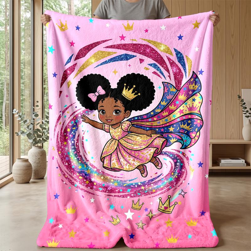 Fairy Princess Adventure Theme blanket Lightweight Warm Flannel Blanket Decorative Throw Blanket for Home Decoration