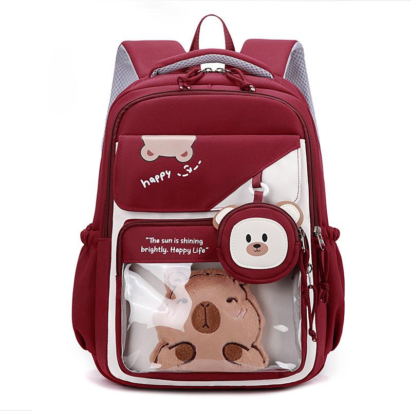 The new schoolbag is high-value, fresh and sweet, and the dopamine bar is a lightweight backpack for high school students.