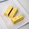 Gold Brick Shape Souvenir Birthday Gift Decoration Refrigerator Magnets Kitchen Home Decor Fridge Magnet