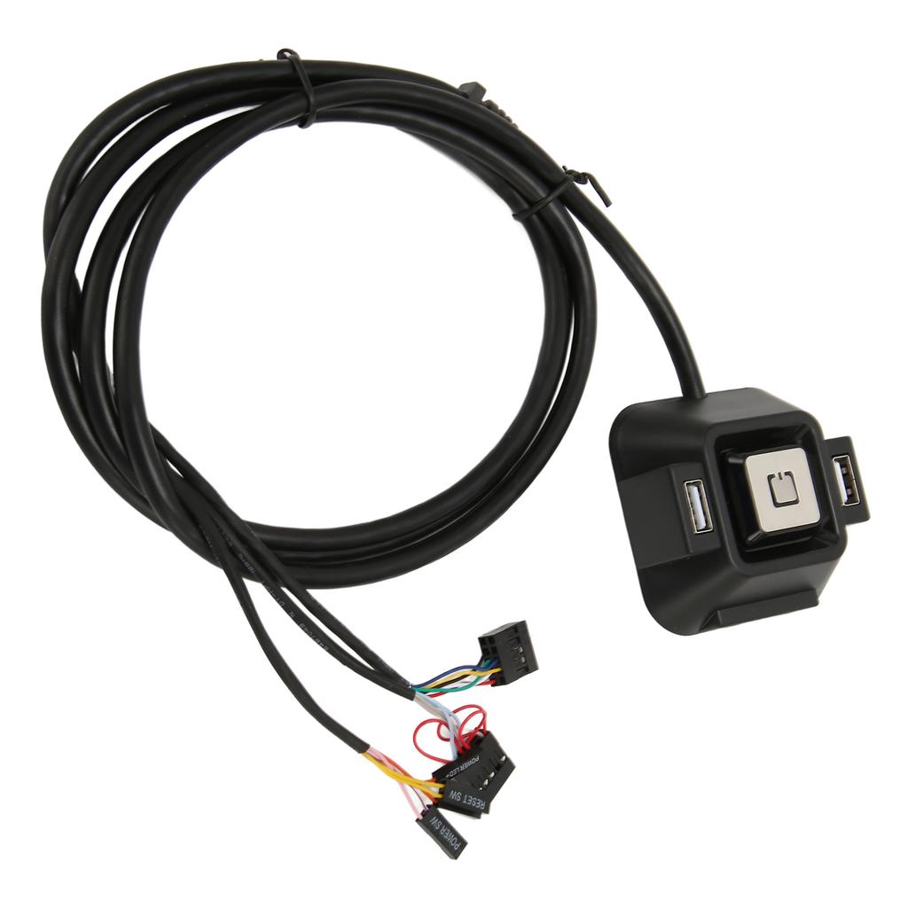 PC Power Switch 3.9ft Long USB Interface Extension Plug and Play Easy Operation PC Power Button for Desktop Computer