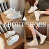 2025 small thick-soled heightening little white shoes women's new spring and summer casual versatile Korean sports round head board shoes