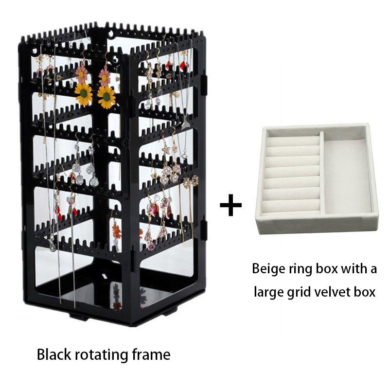 Plastic Transparent Jewelry Box Storage Necklace Bracelet Jewelry Boxes Organizer Earrings Display Stand Storage Accessories