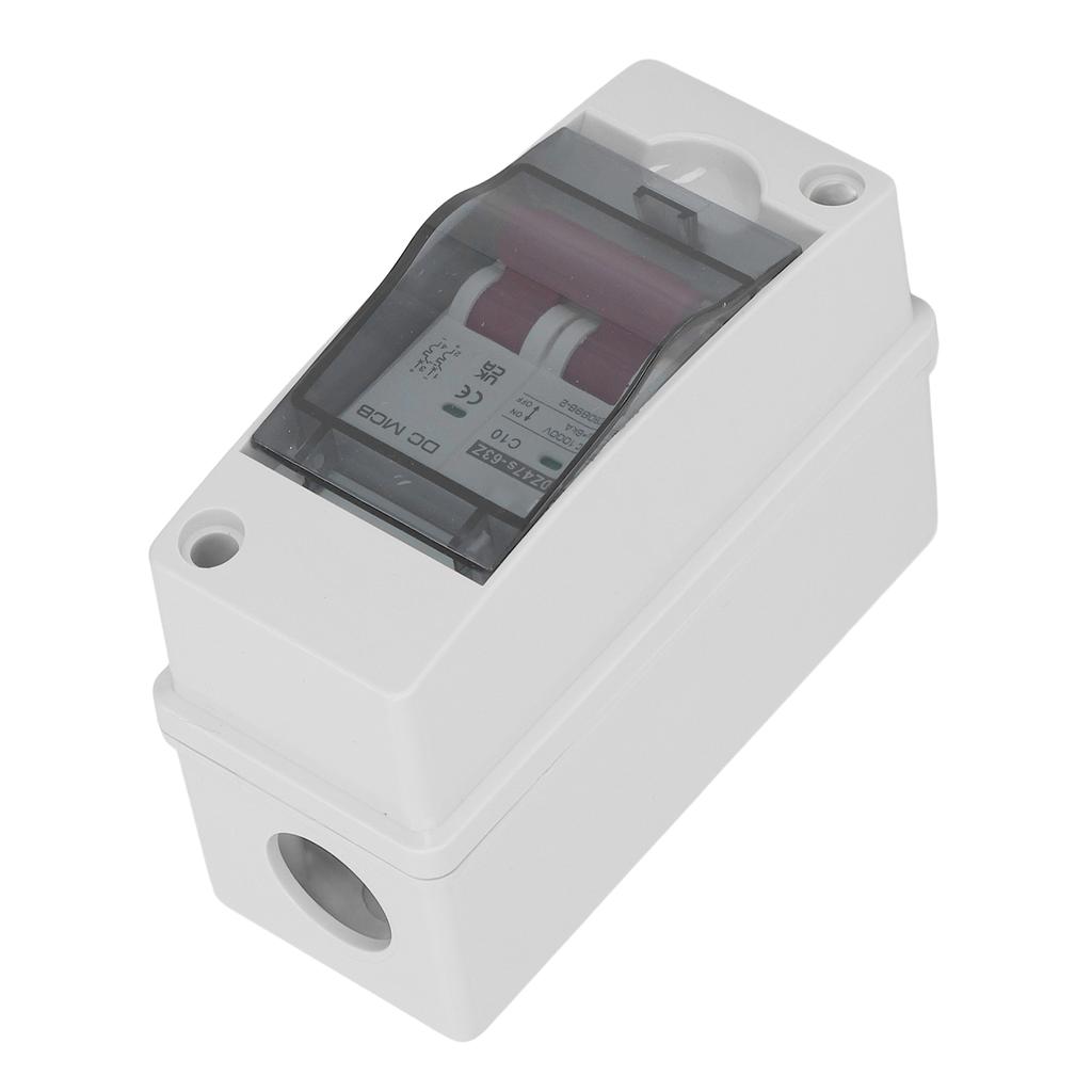 2P DC Circuit Breaker IP65 Waterproof Miniature DC Isolator Switch for Solar PV System 1000V 10A