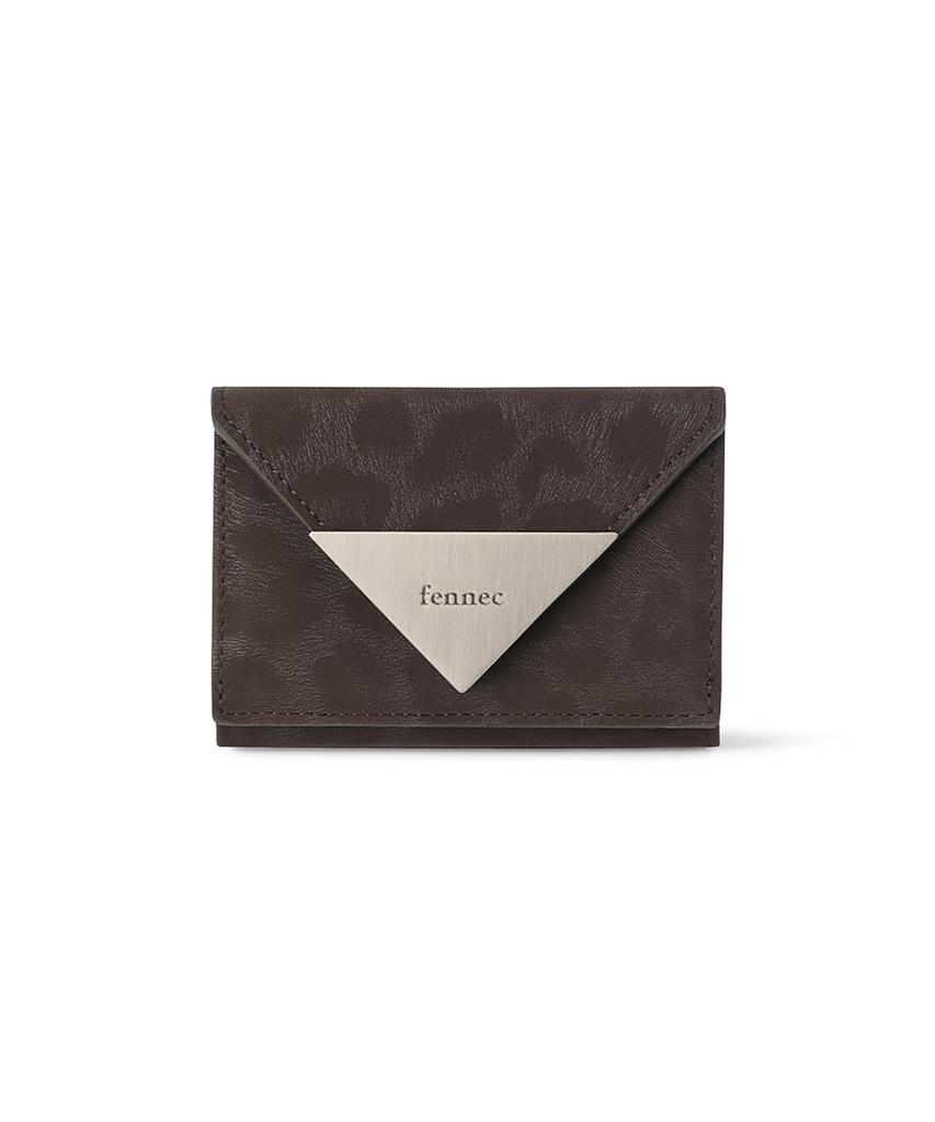 Fennec Triangle Triple Wallet - Leopard Brown