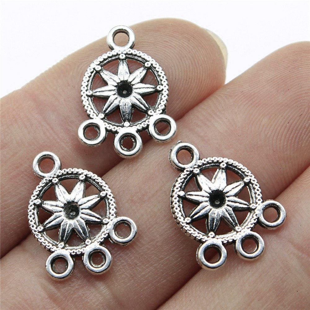 Accessoires Pièces Connecteur Boucle d'Oreille Rond Multi-Trous Fournitures de Bijoux de Mariage ZA044