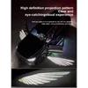 2pcs LED Welcome Lights Car Ambient Accessories Door Rearview Mirror Angel Wing Auto Carpet Lamp Dual Controller Atmosphere Lamp