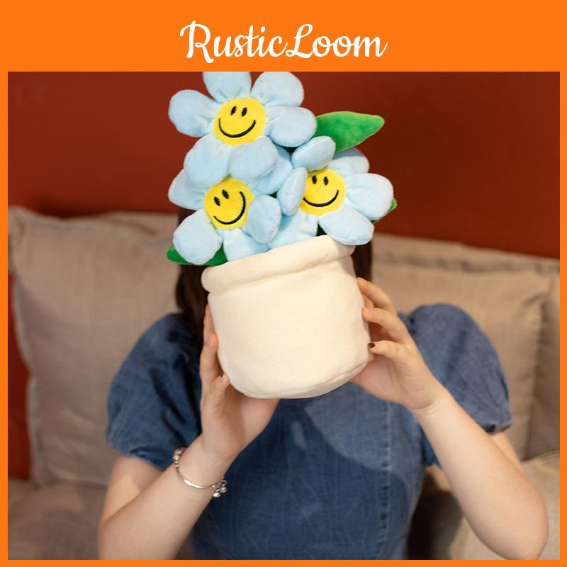 Decoration Plush Sunflower Toy Home Decoration Waist Support Plant Doll Pot